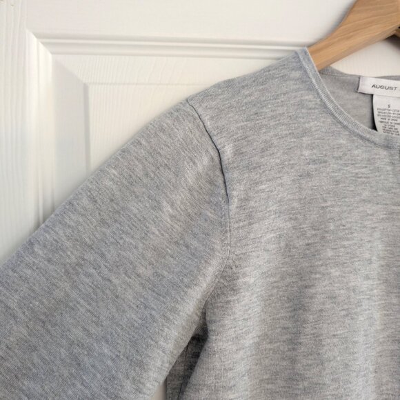 Cardigan sweater button up light grey size small - Picture 5 of 13